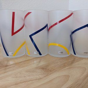 Vintage Prisma Japan Frosted Glass Tumblers